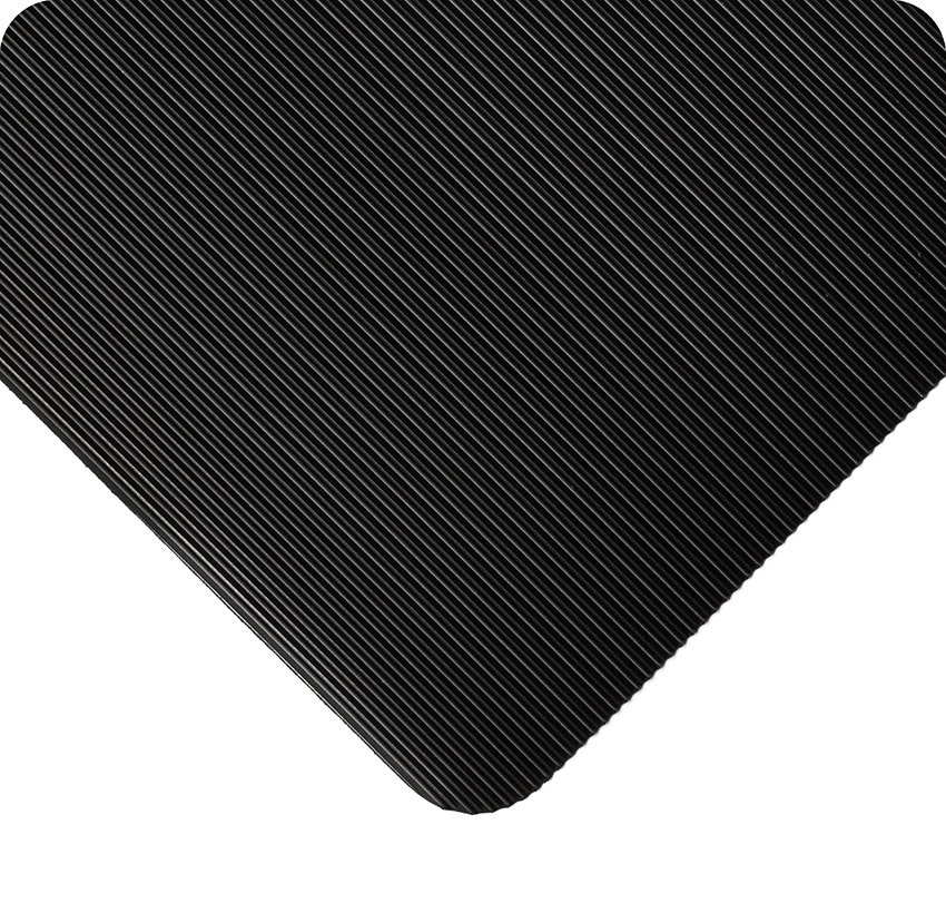 Standard Corrugated Vinyl Runner,Black, 1/8in Thick