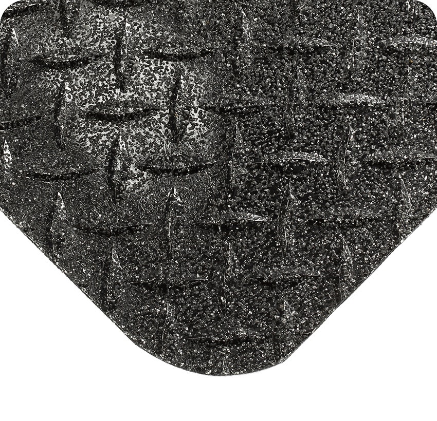 Gritted, High-Traction Diamond-Plate Anti-fatigue Floor Mat