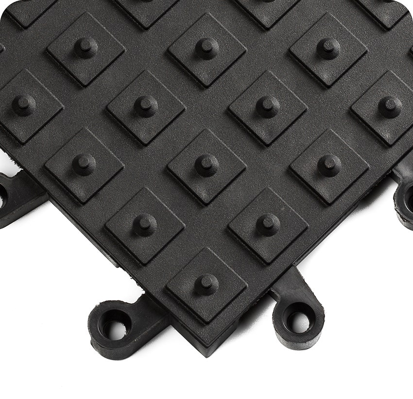 ErgoDeck Modular Flooring Tiles with No-slip Cleats for Maximum Traction - Solid