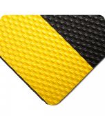 Kushion Walk Unslotted, 3/8 Inch Thick - Black with Yellow Borders