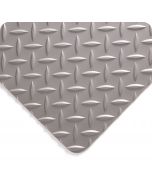 Diamond-Plate Military Switchboard Matting, Gray, 3/16in Thick