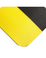 Double Duty Corrugated Switchboard Anti-fatigue Mat - Black with Yellow Borders