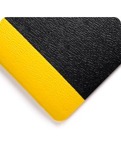 Soft Step 3/8 Inch Thick - Black w/Yellow Borders Anti Fatigue Mats
