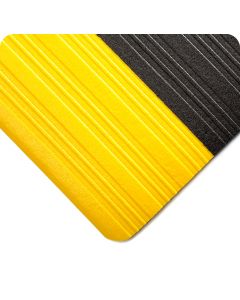 Deluxe Tuf Sponge 5/8 Inch Thick - Black w/Yellow Borders Anti Fatigue Mats
