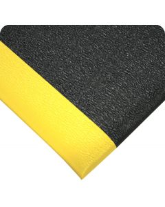 Ultra-Tred ArmorCote,Black/Yellow Borders, 3/8in Thick Anti Fatigue Mats
