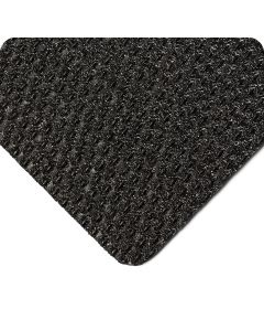 Abrasive Coated Kushion Walk Floor Matting - Un-slotted, Black, 3/8in