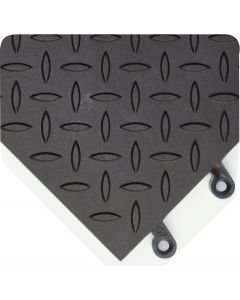 ErgoDeck MAX Diamond-Plate Anti-Fatigue Flooring Tile black corner