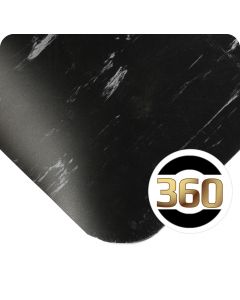 UltraSoft Tile-Top Premium No-Slide Anti-Microbial Anti-fatigue Mat- Black corner