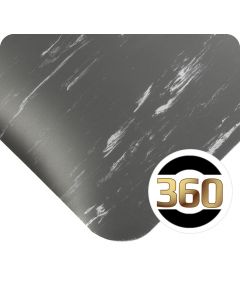 Tile-Top Premium No-Slide Anti-Microbial Anti-fatigue Mat- Charcoal corner