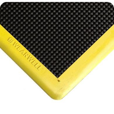 Shoe Sanitizing Mat with 1/2 inch Yellow Edges
