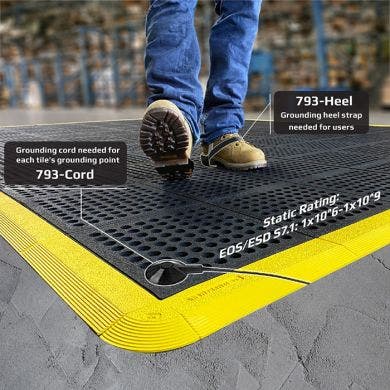 Heel Grounder Strap w/One Megaohm,Resistor