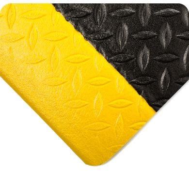 Diamond Tuf Sponge 1/2 Inch Thick - Black w/Yellow Borders