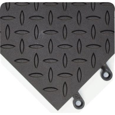 ErgoDeck MAX Diamond-Plate Anti-Fatigue Flooring Tile black corner