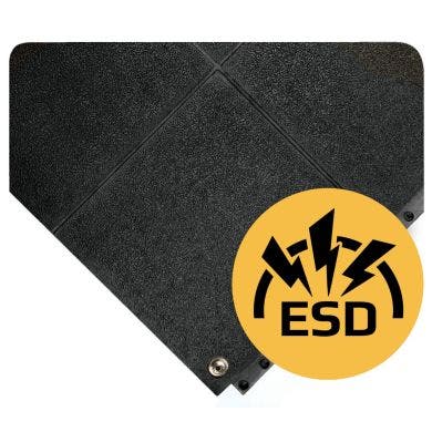 24/Seven LockSafe Interlocking Rubber Mats ESD corner