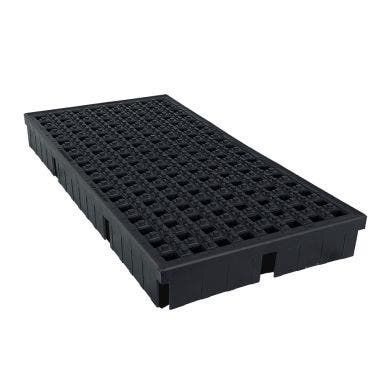 Foundation DIY modular tile with open surface allows for drainage and easy cleaning.