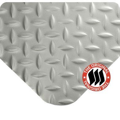 UltraSoft Premium Diamond-Plate Anti-Fatigue Mat- Gray corner