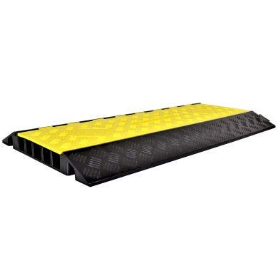 POWERHOUSE Heavy Duty 5 Channel Cable and Hose Protector - Speed Bump Cable Protection Bridge w Turns