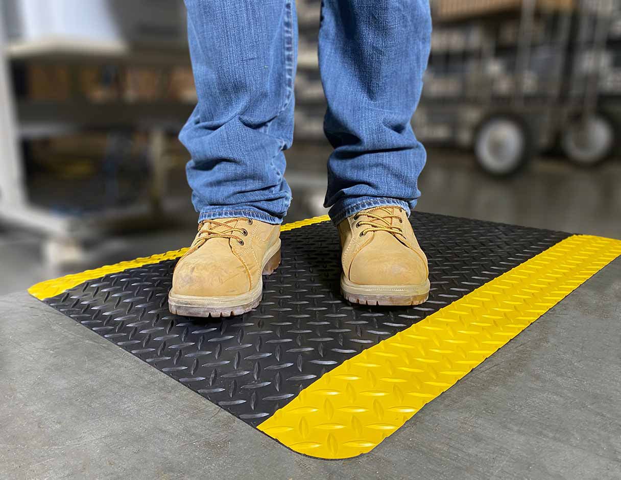 Diamond-Plate mats are fully customizable to fit any size space.