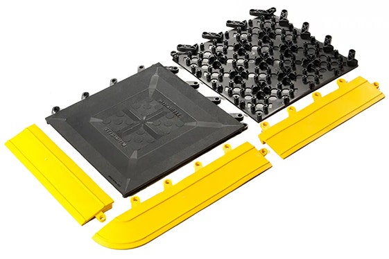 ErgoDeck Modular Flooring Tiles With No-Slip Cleats For Maximum Traction