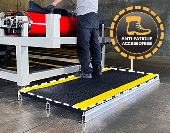 Wearwell's platform kits can be combined with other anti-fatigue products